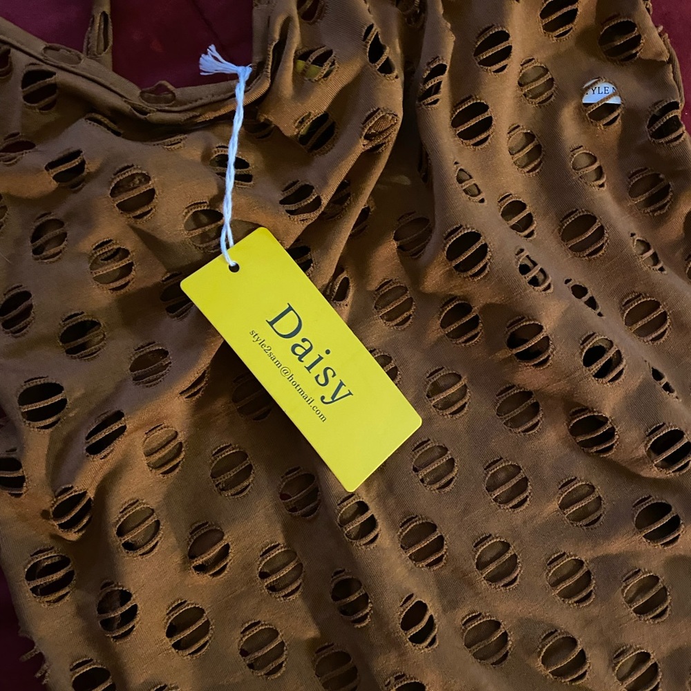 DAISY Dark Camel Jumpsuit Size (L)